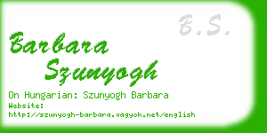 barbara szunyogh business card
